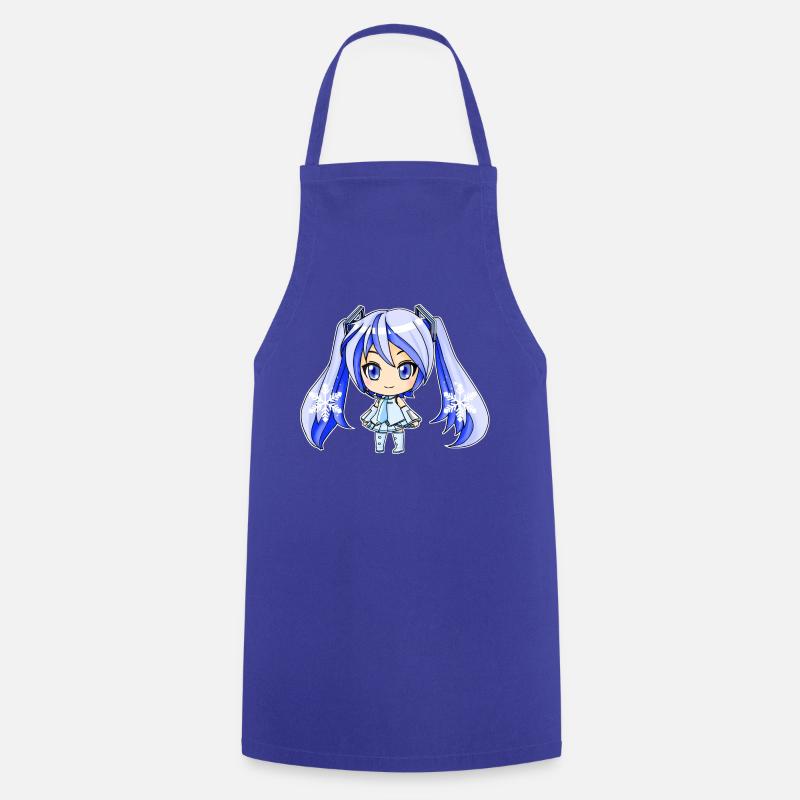 Yuki Miku, Hatune Miku winter version - Cooking Apron - royal blue