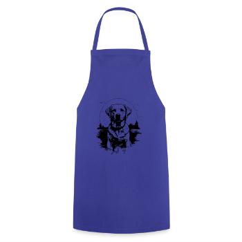 Canine Chic : Stylé - Tablier de cuisine - bleu royal - Devant - AI Model Male 185 dark (185cm)