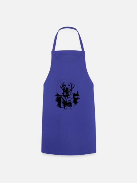 Canine Chic: Stylish - Cooking Apron - royal blue