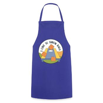 Throwing Bags Ironic Hobby Sports Cornhole Player - Cooking Apron - royal blue - Front - AI Model Male 185 dark (185cm)
