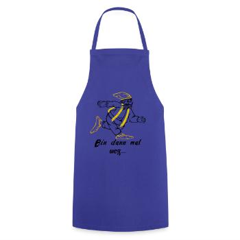 Zwerg comic - Kochschürze - Royalblau - Vorne - AI Model Male 185 dark (185cm)