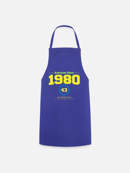 Awesome 1980 Shirt für Männer Frauen 43 Jahre alt 43. - Kochschürze - Royalblau
