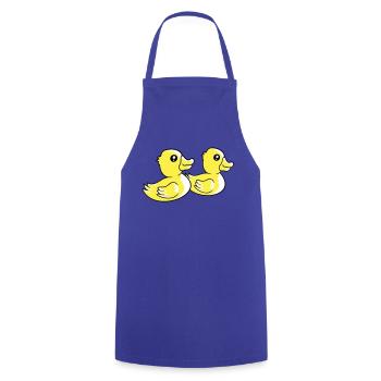 2 Ducks Swimming Water Couple Two Friends Team - Cooking Apron - royal blue - Front - AI Model Male 185 dark (185cm)