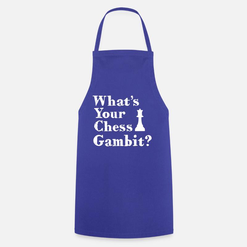 What's your chess gambit - Cooking Apron - royal blue