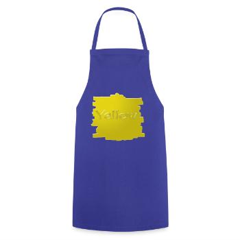 Yellow - Cooking Apron - royal blue - Front - AI Model Male 185 dark (185cm)