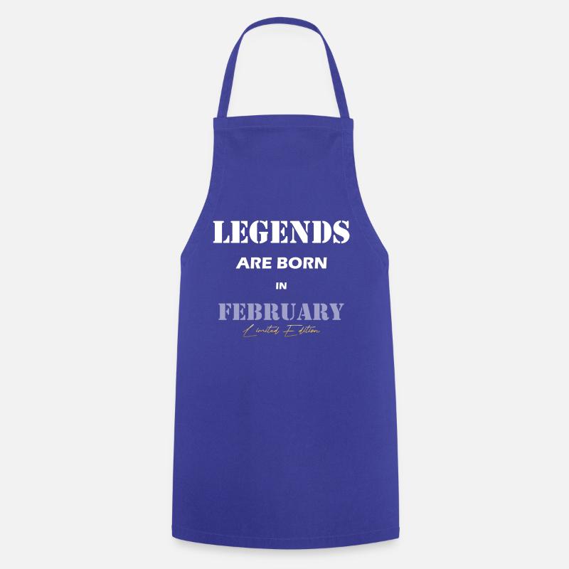 February Legends Gift white - Cooking Apron - royal blue