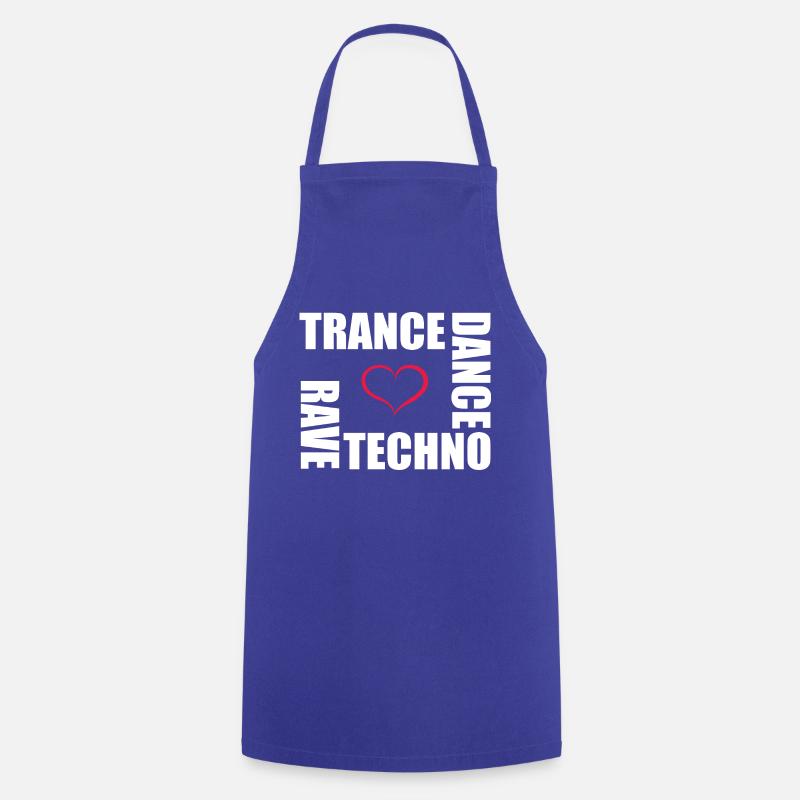 Techno Dance Trance Rave - Kochschürze - Royalblau