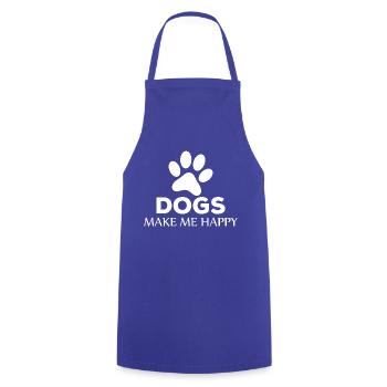 Chien Hund - Tablier de cuisine - bleu royal - Devant - AI Model Male 185 dark (185cm)