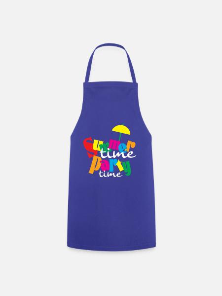 Sommerzeit - Partytime - Kochschürze - Royalblau