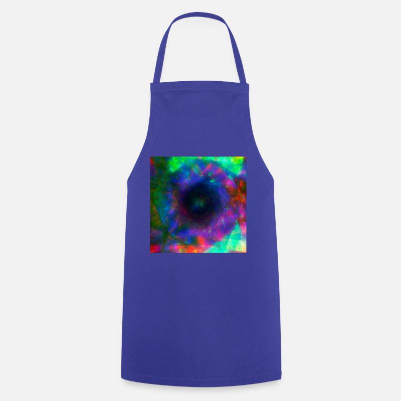 Y2k Psychedelic Design - Cooking Apron - royal blue