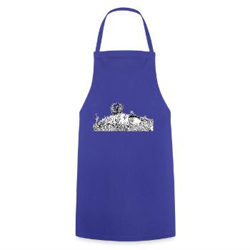 Kleiner Münsterländer - Kochschürze - Royalblau - Vorne - AI Model Male 185 dark (185cm)
