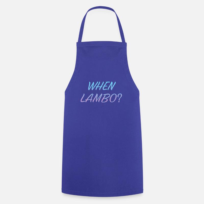 WHEN LAMBO CHEWING GUM - Cooking Apron - royal blue