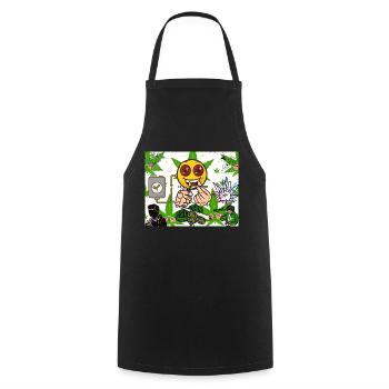 Weed Original - Cooking Apron - black - Front - AI Model Male 185 dark (185cm)