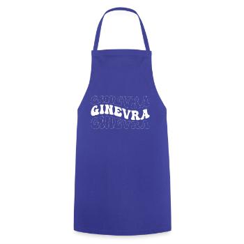 Drôle Ginevra Groovy 4 Hommes Femmes Cool Ginevra Cravate - Tablier de cuisine - bleu royal - Devant - AI Model Male 185 dark (185cm)