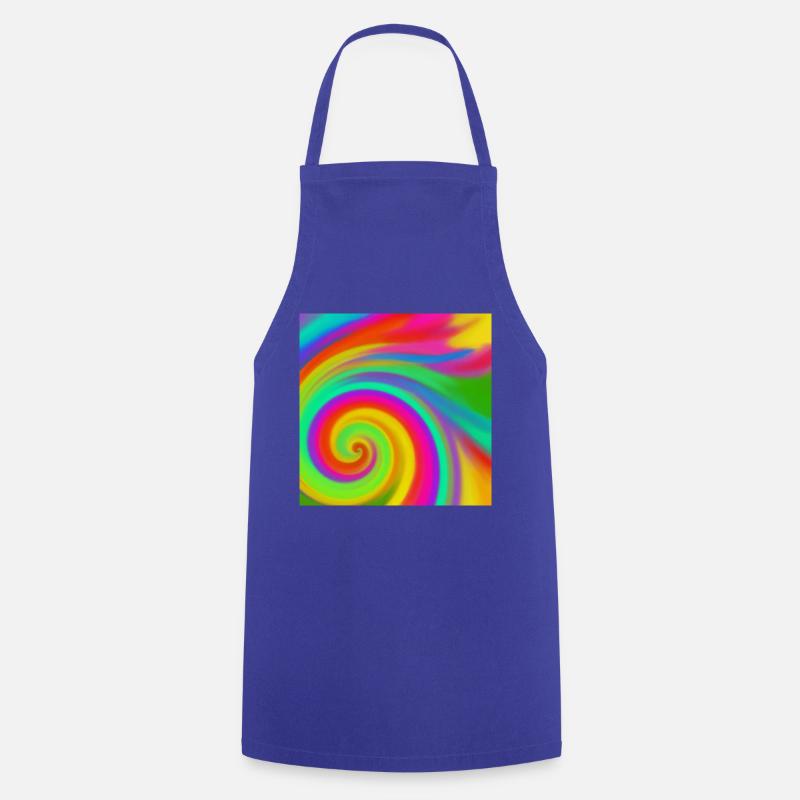 Vortex arc-en-ciel - Tablier de cuisine - bleu royal