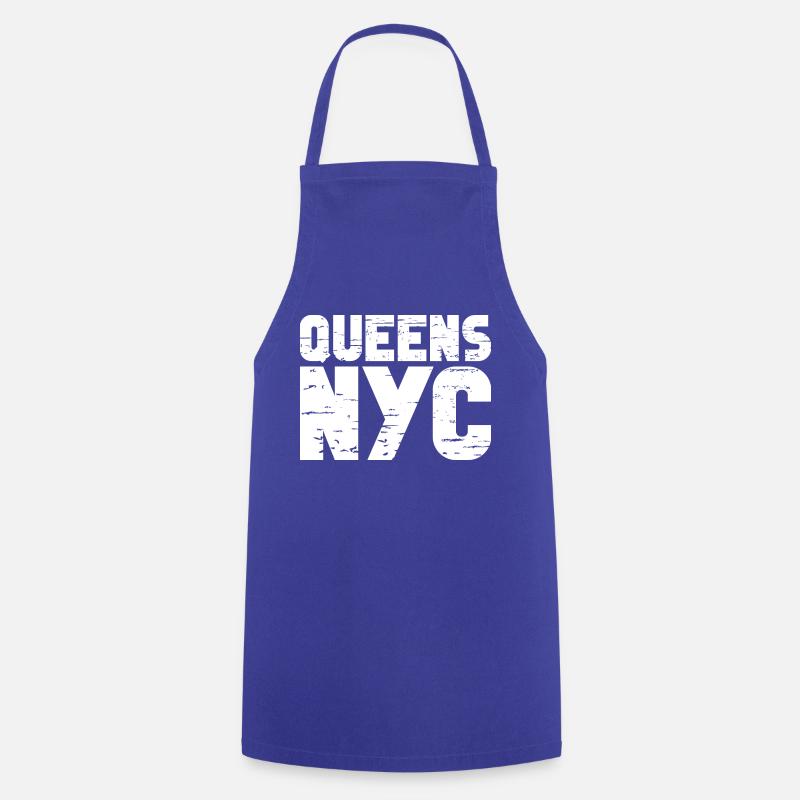 Queens NYC - Cooking Apron - royal blue