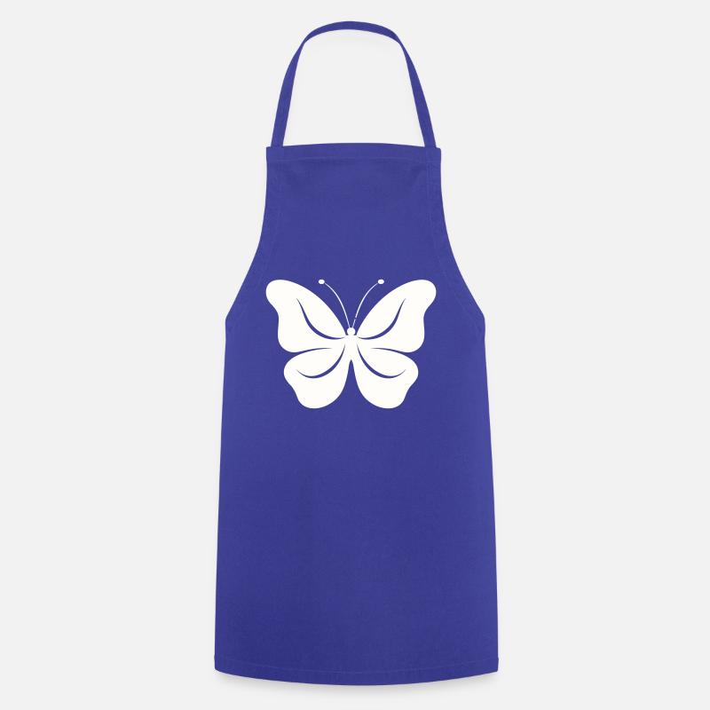 Der einfache Schmetterling - Kochschürze - Royalblau