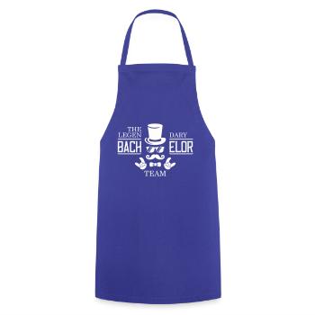 Legendary Bachelor Team - Cooking Apron - royal blue - Front - AI Model Male 185 dark (185cm)