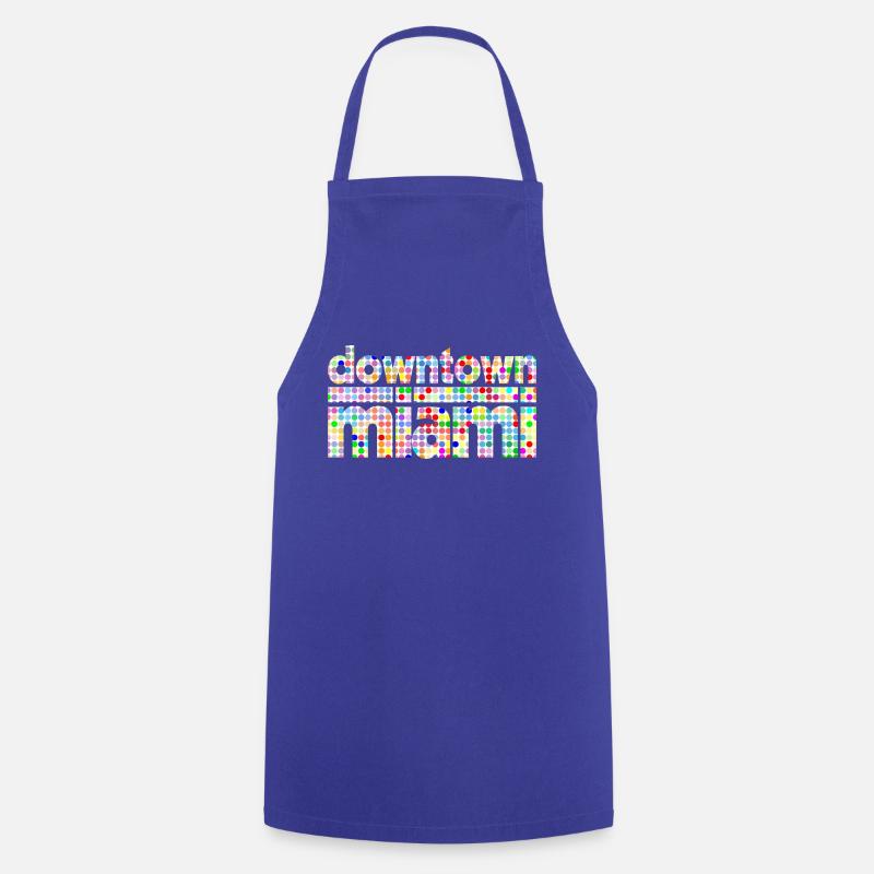 Downtown Miami Dots Style - Cooking Apron - royal blue