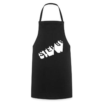 Améliorez la conception de texte en gras - Tablier de cuisine - noir - Devant - AI Model Male 185 dark (185cm)