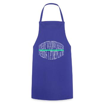Cutter Bingo Hall T-shirts - Tablier de cuisine - bleu royal - Devant - AI Model Male 185 dark (185cm)