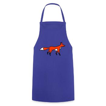 Fox Red Fox Forest Animal Clever Cute Wild Dog - Cooking Apron - royal blue - Front - AI Model Male 185 dark (185cm)