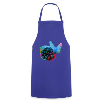 blackberry,blue,pop-art,blue,painting,pink,graffiti - Cooking Apron - royal blue - Front - AI Model Male 185 dark (185cm)