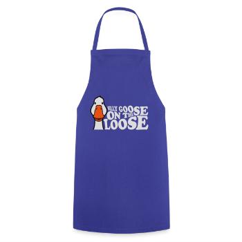 goose on the loose - Kochschürze - Royalblau - Vorne - AI Model Male 185 dark (185cm)