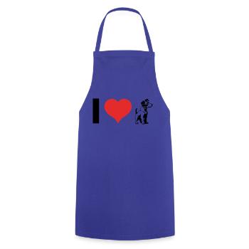 I love Jack Russell Terriers - Pet Design - Cooking Apron - royal blue - Front - AI Model Male 185 dark (185cm)