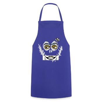 face,comic,halloween, monster, joker - Cooking Apron - royal blue - Front - AI Model Male 185 dark (185cm)