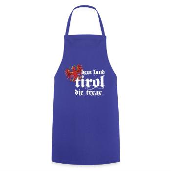 Dem Land Tirol die Treue 2024 - Kochschürze - Royalblau - Vorne - AI Model Male 185 dark (185cm)
