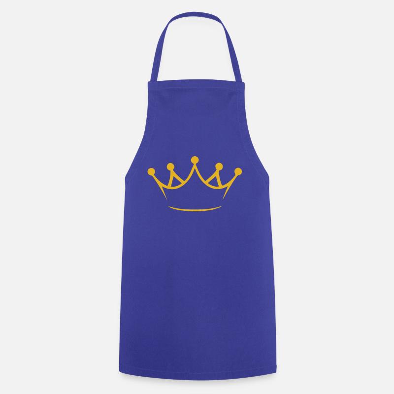Couronne - Tablier de cuisine - bleu royal