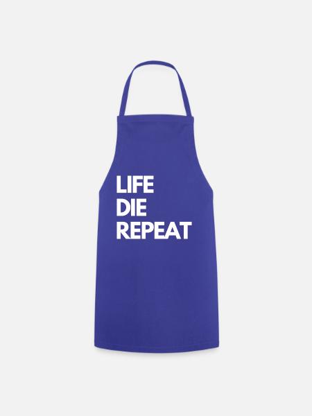 LIFE DIE REPEAT - Kochschürze - Royalblau