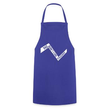 Hi I Don't Care Thanks Funny Cheeky Saying - Cooking Apron - royal blue - Front - AI Model Male 185 dark (185cm)