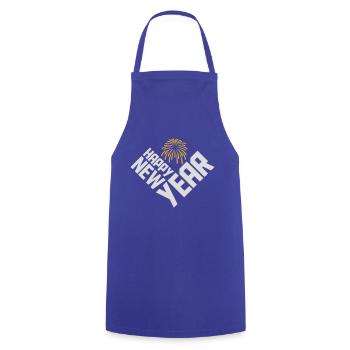 Citation Bonne année - Tablier de cuisine - bleu royal - Devant - AI Model Male 185 dark (185cm)