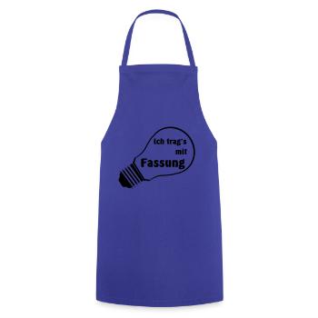 ich trage es mit Fassung lockere Einstellung - Kochschürze - Royalblau - Vorne - AI Model Male 185 dark (185cm)