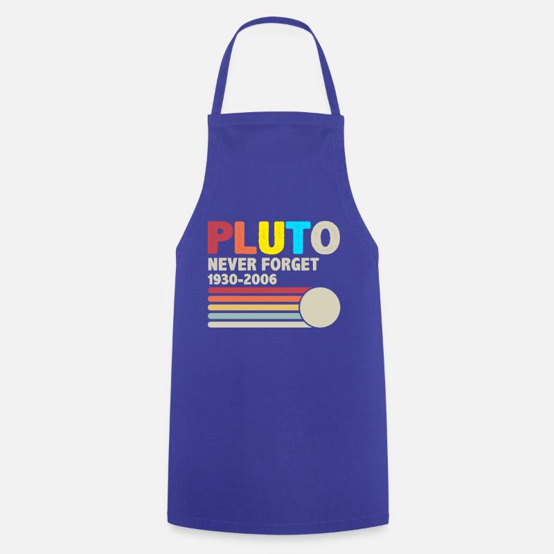 Never Forget Pluto Vintage Funny Retro Space - Kochschürze - Royalblau