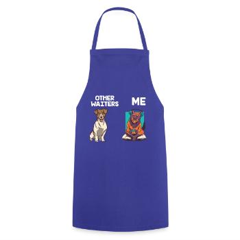 Funny Cute Dog Other Waiters Me - Kochschürze - Royalblau - Vorne - AI Model Male 185 dark (185cm)