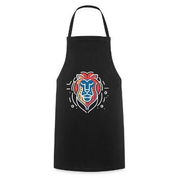 Wise Lion - Cooking Apron - black - Front - AI Model Male 185 dark (185cm)