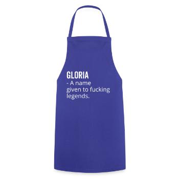 Gloria ein Name, der Fucking Legends gegeben wurde - Kochschürze - Royalblau - Vorne - AI Model Male 185 dark (185cm)