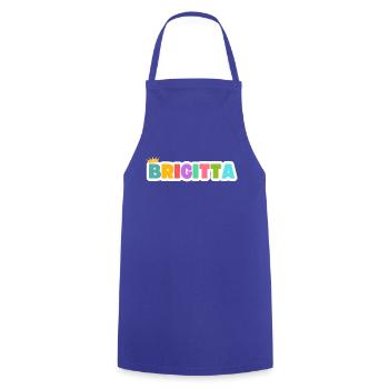 Brigitta! Customizable - Cooking Apron - royal blue - Front - AI Model Male 185 dark (185cm)