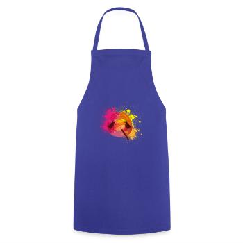 lèvres - Tablier de cuisine - bleu royal - Devant - AI Model Male 185 dark (185cm)