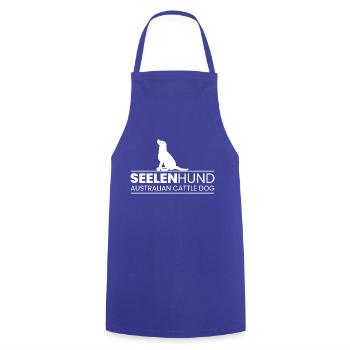 Dog Hund - Kochschürze - Royalblau - Vorne - AI Model Male 185 dark (185cm)