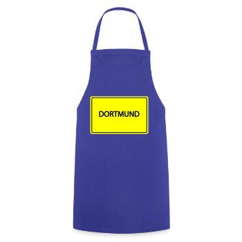 ortsschild dortmund - Kochschürze - Royalblau - Vorne - AI Model Male 185 dark (185cm)