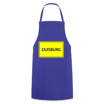ortsschild duisburg - Kochschürze - Royalblau - Vorne - AI Model Male 185 dark (185cm)