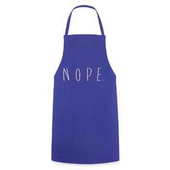 NOPE - sei kein ja-Sager! - Kochschürze - Royalblau - Vorne - AI Model Male 185 dark (185cm)