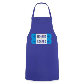 inhale exhale yoga Zitat - Kochschürze - Royalblau - Vorne - AI Model Male 185 dark (185cm)