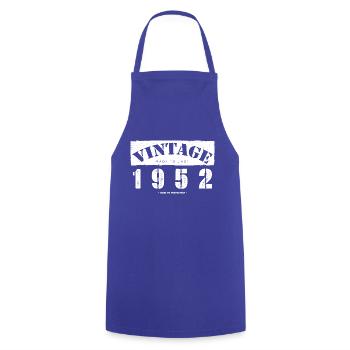 71 Year Old: Vintage Classic 1952 71st Birthday - Cooking Apron - royal blue - Front - AI Model Male 185 dark (185cm)