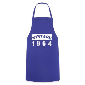 59 Year Old: Vintage Classic 1964 59th Birthday - Cooking Apron - royal blue - Front - AI Model Male 185 dark (185cm)