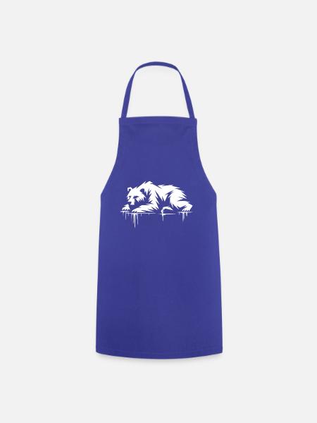 Fauler Eisbär - Kochschürze - Royalblau